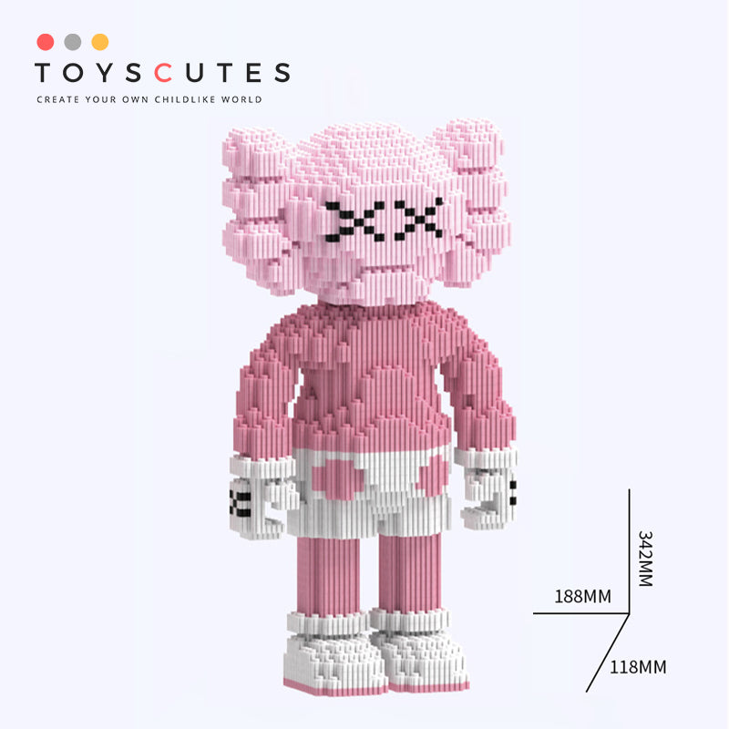 カウズ KAWS Holiday Japan ピンク ナノブロック互換性ブロック