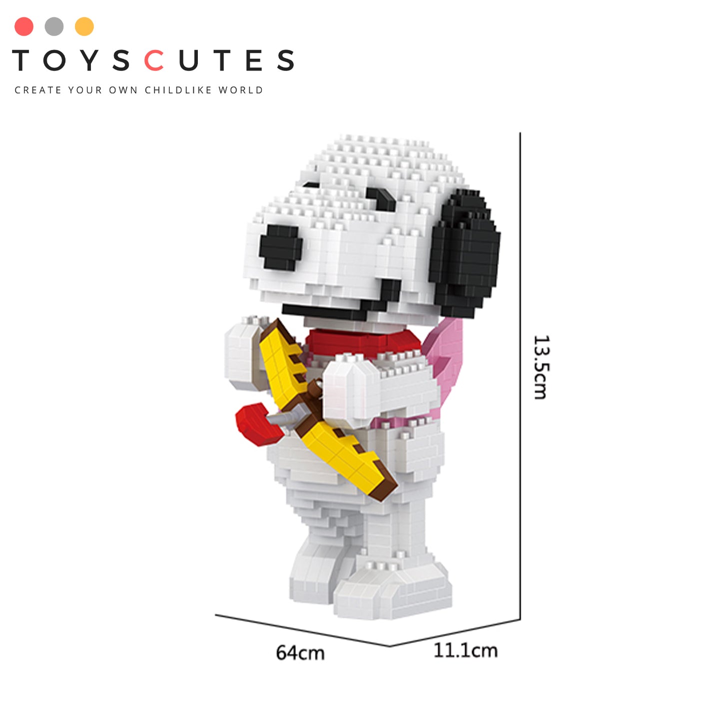 ブロック SNOOPY  スヌーピー  キューピッド 限定「135mm」